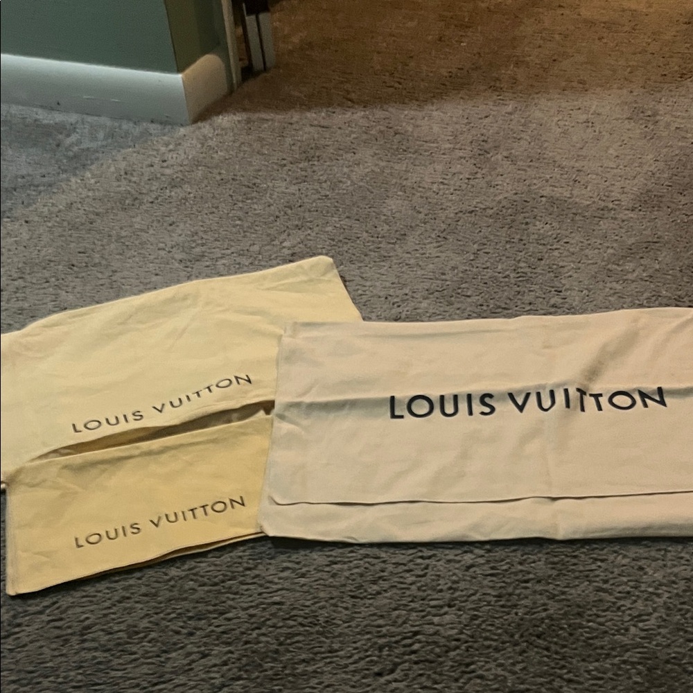 Louis Vuitton Cream and Tan Dust Bags